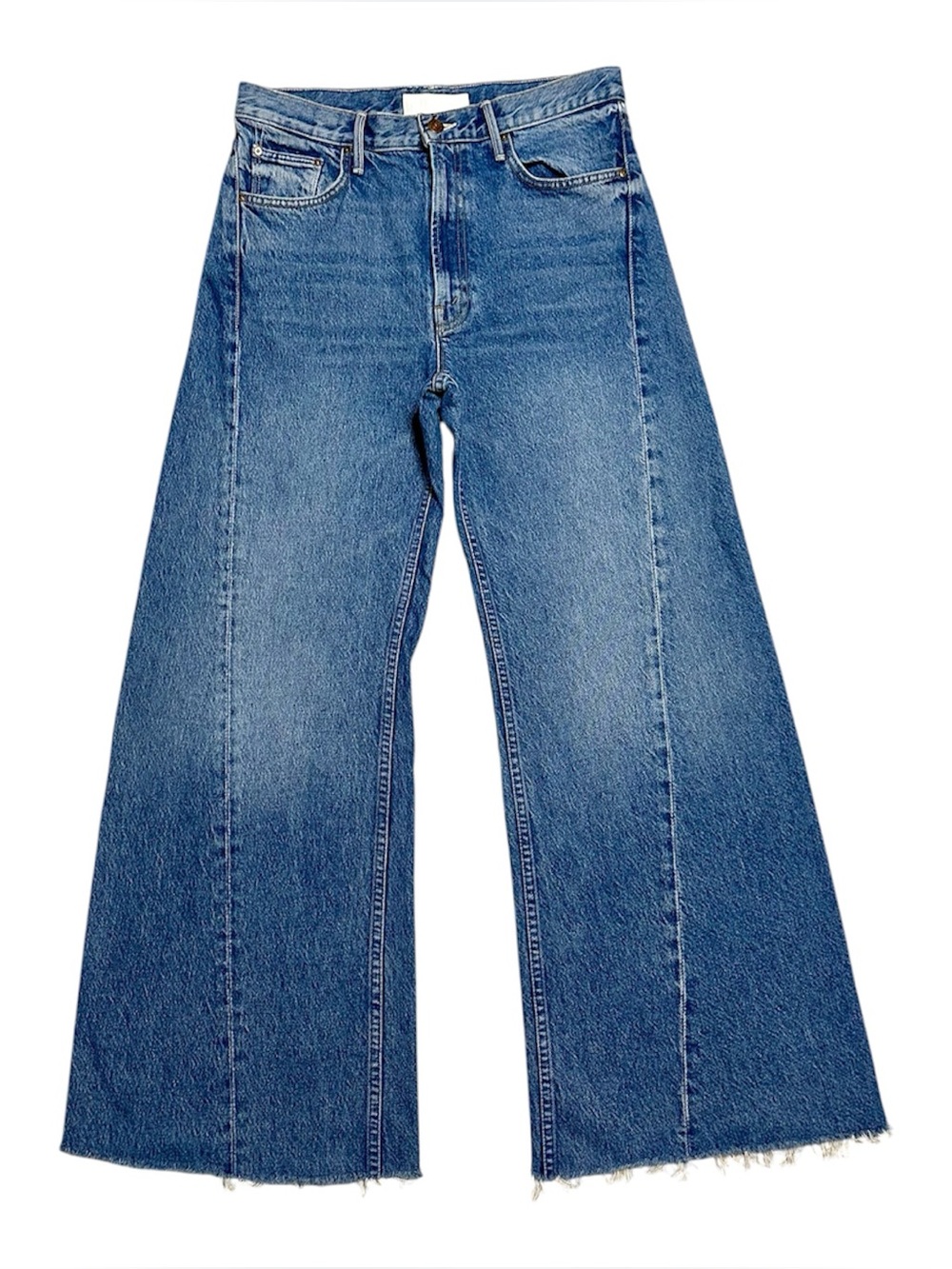 MOTHER The Lemon Twist Sneak High Waist Wide Leg Jeans size 28 - Picture 4 of 14